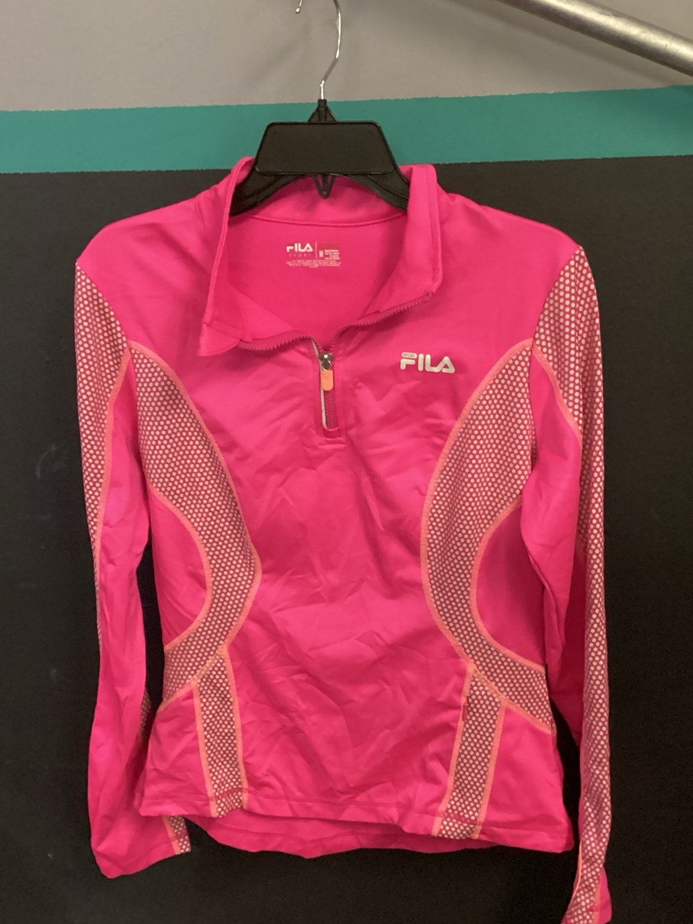 Fila Women's Hot Pink Quarter-Zip Athletic Pullover